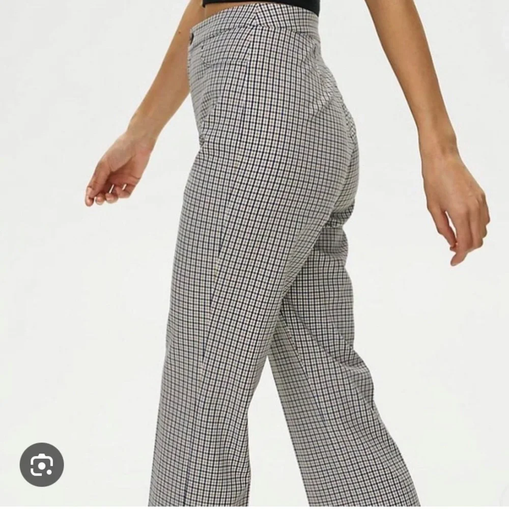 Aritzia Sunday Best Freshman Pant in Black Honey Brown Grid Plaid Size 00 - Picture 3 of 14